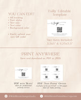 QR Code Response Card | RSVP Online | Modern Wedding Reply Card | Minimalist QR Code Response Card | Minimalist Wedding Reply Card | M9