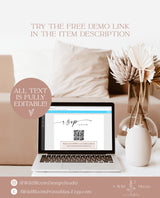 QR Code Response Card | RSVP Online | Modern Wedding Reply Card | Minimalist QR Code Response Card | Minimalist Wedding Reply Card | M9