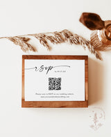 QR Code Response Card | RSVP Online | Modern Wedding Reply Card | Minimalist QR Code Response Card | Minimalist Wedding Reply Card | M9