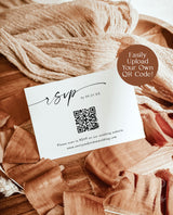 QR Code Response Card | RSVP Online | Modern Wedding Reply Card | Minimalist QR Code Response Card | Minimalist Wedding Reply Card | M9