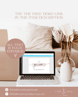 Minimalist Wedding Day Card | Wedding Day Note | To My Bride / Groom On Our Wedding Day | Modern Minimalist Wedding | Editable Template | M9