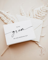 Minimalist Wedding Day Card | Wedding Day Note | To My Bride / Groom On Our Wedding Day | Modern Minimalist Wedding | Editable Template | M9