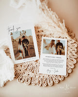 Modern Wedding Thank You Card | Minimalist Wedding Photo Thank You Card | Boho Wedding Thank You Card | Modern Minimalist Wedding | M7