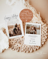 Photo Holiday Card Template | Arch Christmas Card | Boho Minimalist Christmas Card | Happy Holidays | Arch Photo Card | Editable Template M7