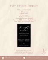 Digital Rehearsal Dinner Invitation | Modern Minimalist Wedding Rehearsal Evite | Electronic Text Dinner Invite | Editable Template | M9