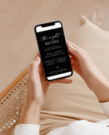 Digital Rehearsal Dinner Invitation | Modern Minimalist Wedding Rehearsal Evite | Electronic Text Dinner Invite | Editable Template | M9