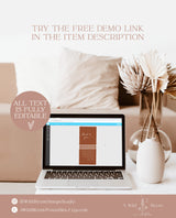 Minimalist Menu + Thank You Letter Template | Terracotta Wedding Napkin Note | Fall Wedding Thank You | Modern Place Setting Thank You | M9