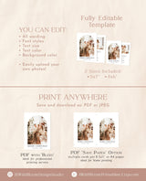 Photo Christmas Card Template | Boho Holiday Card | Minimalist Christmas Card | Arch Christmas Card | Merry Christmas | Editable Template M7