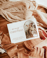 Photo Christmas Card Template | Boho Holiday Card