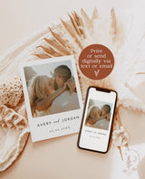 Photo Save the Date Invitation Template | Minimalist Save the Date | Modern Save the Date | Boho Save the Date Cards | Editable Template M5