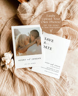 Photo Save the Date Invitation Template | Minimalist Save the Date | Modern Save the Date | Boho Save the Date Cards | Editable Template M5