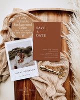 Photo Save the Date Invitation Template | Modern Save the Date | Minimalist Save the Date | Boho Save the Date Cards | Editable Template M5