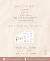 Pet Signature Cocktail Sign | Dog Signature Drink Sign | Minimalist Wedding Bar Menu | Dog Signature Cocktail Sign | Editable Template | M9