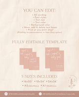 Boho Baby Shower Welcome Sign | Girl Baby Shower Welcome Sign | Pink Baby Shower | Sweet Baby Girl | Modern Baby Shower Welcome Poster | BM1