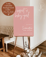Boho Baby Shower Welcome Sign | Girl Baby Shower Welcome Sign | Pink Baby Shower | Sweet Baby Girl | Modern Baby Shower Welcome Poster | BM1