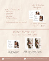 Photo Christmas Card Template | Arch Christmas Card | Boho Holiday Card | Minimalist Christmas Card | Merry Christmas | Editable Template M7