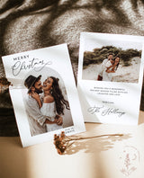 Photo Christmas Card Template | Arch Christmas Card | Boho Holiday Card | Minimalist Christmas Card | Merry Christmas | Editable Template M7