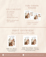 Photo Merry Christmas Card Template | Boho Holiday Card | Minimalist Christmas Card | Arch Christmas Card | Joyful Editable Template | M4