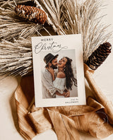 Photo Christmas Card Template | Merry Christmas Card | Boho Holiday Card | Minimalist Christmas Card | Digital Christmas Cards Template | M7