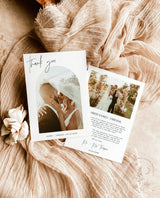 Modern Wedding Thank You Card | Minimalist Wedding Photo Thank You Card | Boho Wedding Thank You Card | Modern Minimalist Wedding | M7