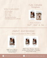 Photo Save the Date Template | Modern Save the Date | Minimalist Save the Dates | Boho Arch Save the Date Card | Editable Template | M7