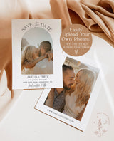 Photo Save the Date Template | Minimalist Save the Dates | Modern Save the Date | Boho Arch Save the Date Card | Editable Template | M7