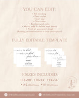 We're So Glad You're Here | Minimalist Wedding Welcome Sign | Modern Wedding Welcome Sign | Wedding Welcome Poster | Editable Template | M9