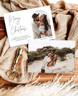 Photo Christmas Card Template | Arch Christmas Card | Boho Holiday Card | Minimalist Christmas Card | Merry Christmas | Editable Template M7