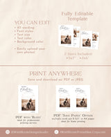 Christmas Card Template | Minimalist Christmas Card | Boho Holiday Card Template | Merry Christmas | Photo Christmas Card Template M7