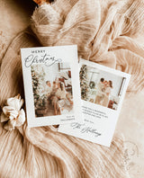 Photo Christmas Card Template | Arch Christmas Card | Boho Holiday Card | Minimalist Christmas Card | Merry Christmas | Editable Template M7