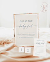 Baby Shower Games | Boy Baby Shower Game Bundle | Boho Minimalist Baby Shower | Blue Baby Shower Games | Editable Template | M9