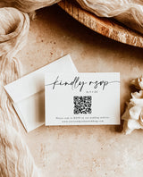 QR Code Response Card | Modern Wedding Reply Card | Minimalist QR Code Response Card | Minimalist Wedding Reply Card | RSVP Cards | M5