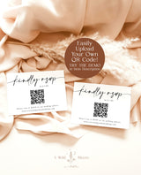 QR Code Response Card | Modern Wedding Reply Card | Minimalist QR Code Response Card | Minimalist Wedding Reply Card | RSVP Cards | M5