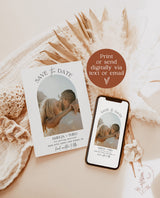 Photo Save the Date Template | Minimalist Save the Dates | Modern Save the Date | Boho Arch Save the Date Card | Editable Template | M7