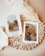 Photo Save the Date Template | Minimalist Save the Dates | Modern Save the Date | Boho Arch Save the Date Card | Editable Template | M7