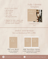 Minimalist Baby Shower Invitation | Gender Neutral Baby Shower | Hello Baby Invite | Modern Beige Baby Shower Invite | Editable Template M9