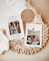 Minimalist Save the Date Template | Photo Save the Date Invite | Modern Save the Dates | Boho Save the Date Cards | Editable Template | M7