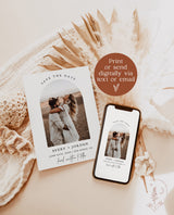 Minimalist Save the Date Template | Photo Save the Date Invite | Modern Save the Dates | Boho Save the Date Cards | Editable Template | M7