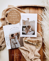 Minimalist Save the Date Template | Photo Save the Date Invite | Modern Save the Date | Boho Save the Date Cards | Editable Template | M9