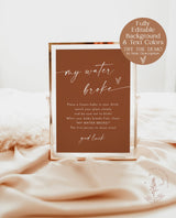 My Water Broke Game | Frozen Baby Game | Ice Cube Game | Minimalist Baby Shower Game | Gender Neutral | Editable Game Template | M9