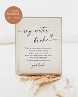 My Water Broke Game | Frozen Baby Game | Ice Cube Game | Minimalist Baby Shower Game | Gender Neutral | Editable Game Template | M9