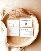 Minimalist Wedding Invitation Template | Modern Wedding Invite | Boho Wedding Invitation | Photo Wedding Invitation | Editable Template M9