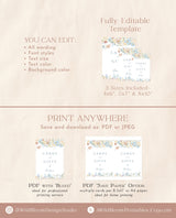 Floral Cards and Gifts Sign | Baby Shower Gift Sign | Modern Floral Wedding Gifts Sign | Bridal Shower Gift Sign | Editable Template | W8