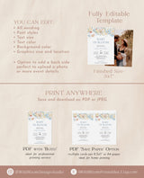 Baby in Bloom Baby Shower Invite | Spring Flowers Baby Shower | Boy Baby Shower | Modern Floral Baby Shower Invite | Editable Template | W8