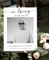Funeral Memorial Sign | Celebration of Life | In Loving Memory Sign | Funeral Welcome Sign | Memorial Sign | Editable Template | M9