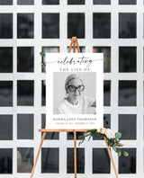 Funeral Memorial Sign | Celebration of Life | In Loving Memory Sign | Funeral Welcome Sign | Memorial Sign | Editable Template | M9