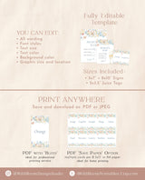 Mimosa Bar Sign | Modern Floral Mimosa Bar Sign | Bridal Shower Mimosa Bar | Mimosa Juice Tags | Wildflower Floral Bridal Shower | W8