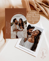 Save the Date Template | Photo Save the Date Invite | Minimalist Save the Date | Boho Save the Date Cards | Editable Template | M9