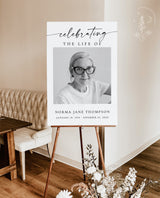 Funeral Memorial Sign | Celebration of Life | In Loving Memory Sign | Funeral Welcome Sign | Memorial Sign | Editable Template | M9