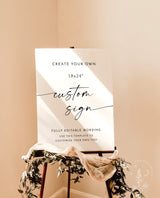 Custom Sign Template | 18x24" Customizable Signage | Modern Minimalist Wedding Sign | Wedding Welcome Poster | Editable Template | M9